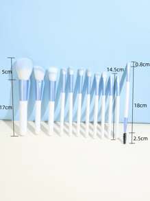 12支化妆刷套装，柔软刷毛，方便日常化妆工具套装，包含腮红刷、眼影刷、遮瑕刷等。全套化妆刷，化妆刷套装，化妆刷套装，化妆刷套装，全套化妆套装，化妆刷套装，化妆刷套装，化妆礼盒套装 - 白色 - 查看 6