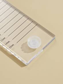 1入組嫁接睫毛工具刻度盤，帶凹槽美麗睫毛滴水晶表矩形鑑別器，適合家庭使用或睫毛店使用，攜帶方便