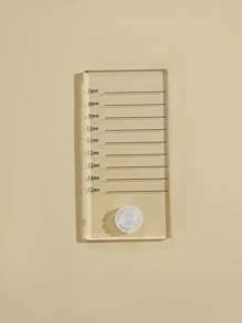 1入組嫁接睫毛工具刻度盤，帶凹槽美麗睫毛滴水晶表矩形鑑別器，適合家庭使用或睫毛店使用，攜帶方便