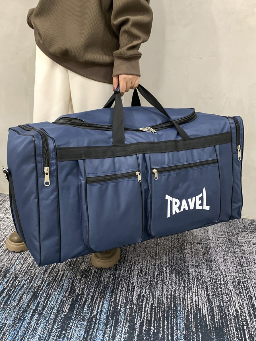 Outdoor Travel Bag, Large Capacity Duffle Bag For Business Travel - Blue - View 1