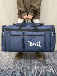 Outdoor Travel Bag, Large Capacity Duffle Bag For Business Travel - Blue - View 2