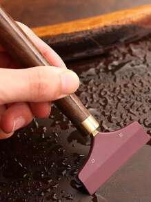 1 pieza Enjugador de goma de silicona retro mango de madera para casa - Marrón - Ver 1