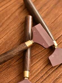 1 pieza Enjugador de goma de silicona retro mango de madera para casa - Marrón - Ver 5