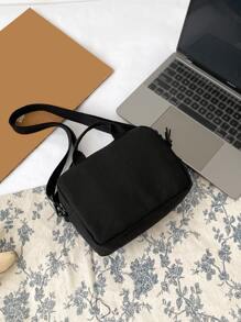 Túi đeo chéo Nữ Lá thư Có thể điều chỉnh được Tay cầm Top Mát mẻ - màu đen - Xem 6