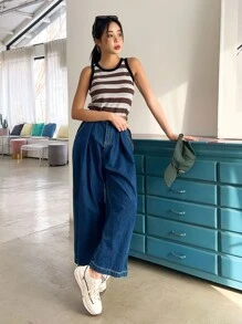 DAZY Top tank de rayas unido en contraste - Multicolor - Ver 7