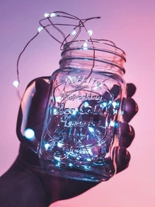 1入組10/20/30LED1/2/3m裝飾燈串現代創意燈串適用於室內室外婚禮派對裝飾 - 白色 - 查看 1