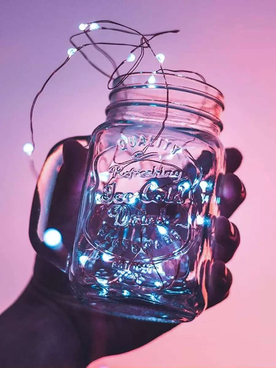 1入組10/20/30LED1/2/3m裝飾燈串現代創意燈串適用於室內室外婚禮派對裝飾 - 白色 - 查看 1