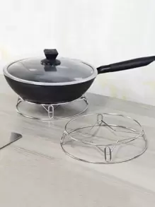 1pc Stainless Steel Anti-scalding Rack - Silver - View 1