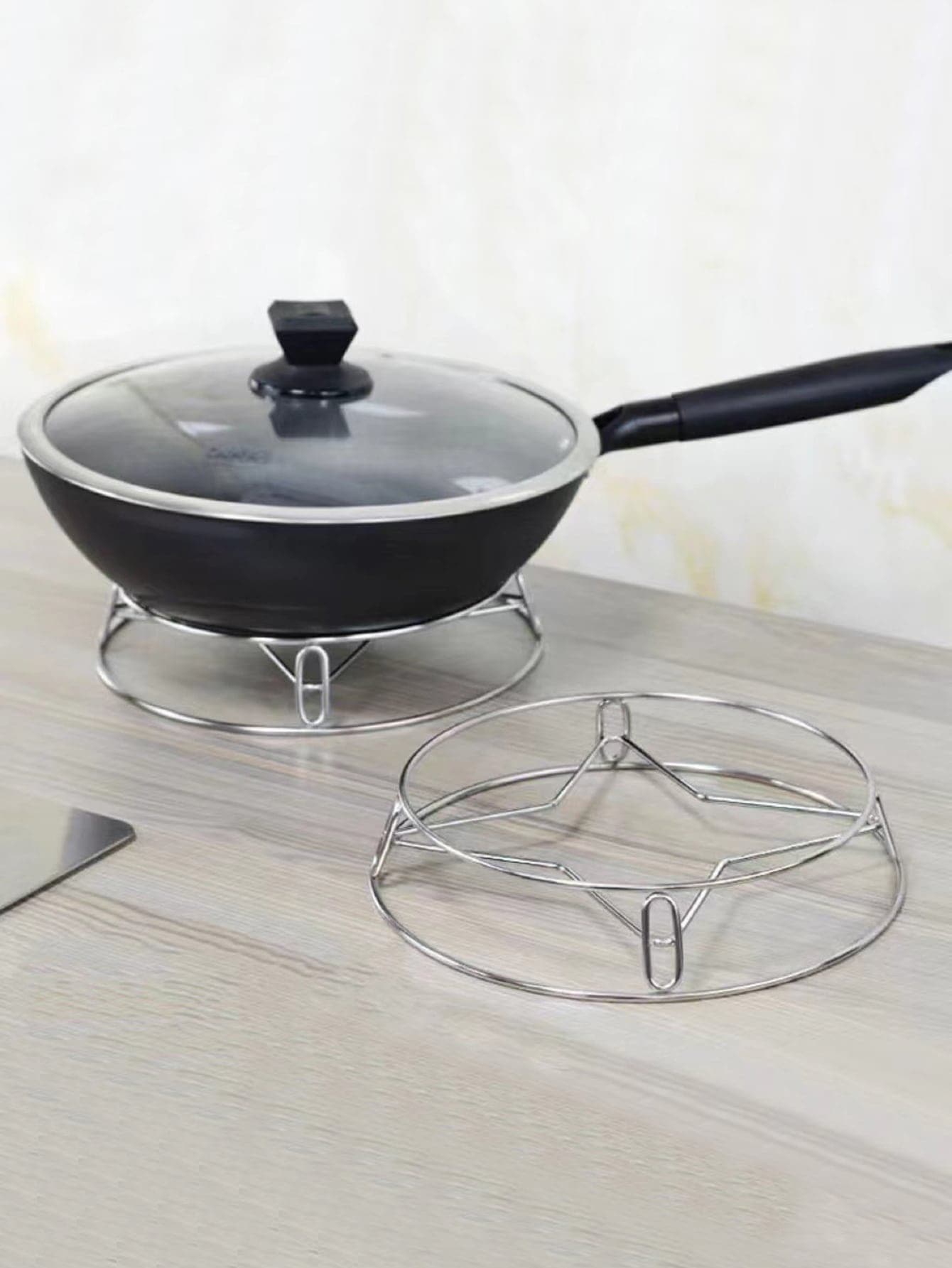 1pc Stainless Steel Anti-scalding Rack - Silver - View 1