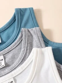 3 Stücke Tanktop mit aufgesetzten Taschen für Babys