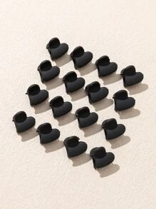 35 chiếc kẹp tóc thiết kế hình trái tim - màu đen - Xem 3