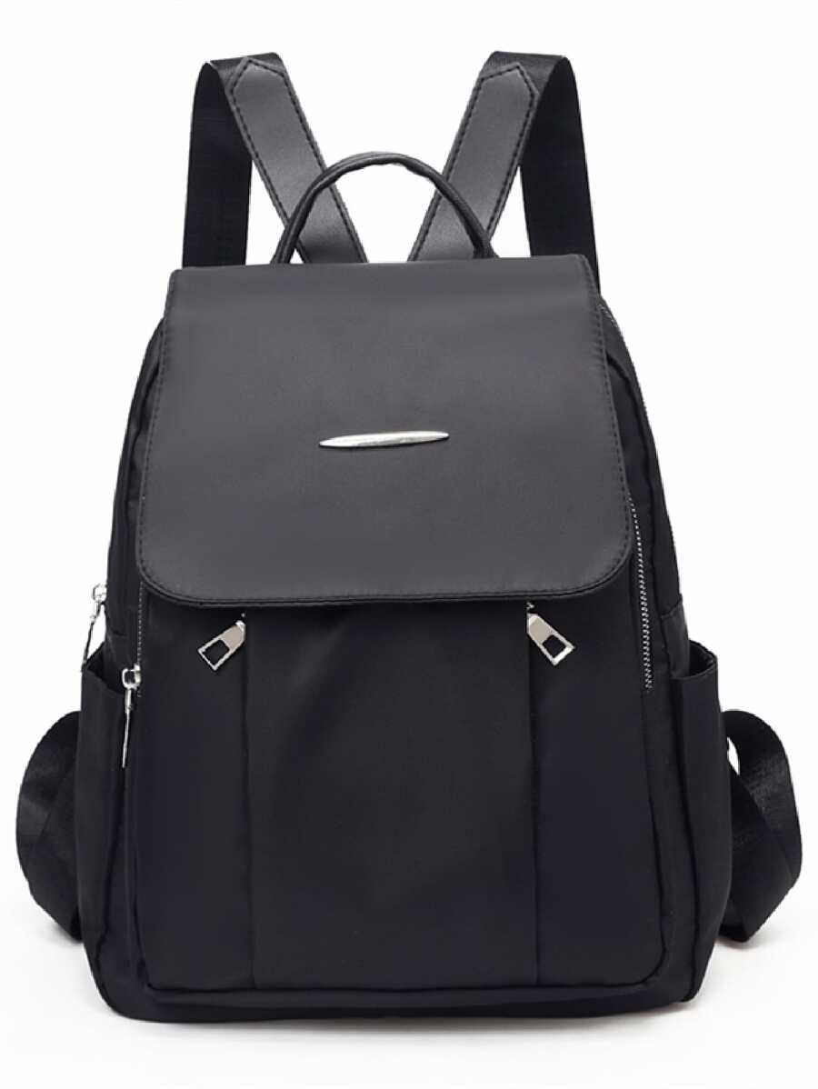 Minimalist Metal Decor Functional Backpack for Women, Rookies & White ...