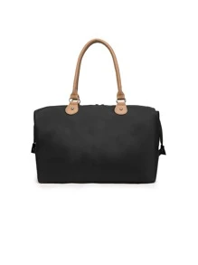 Baby Letter Graphic Diaper Bag - Black - View 5