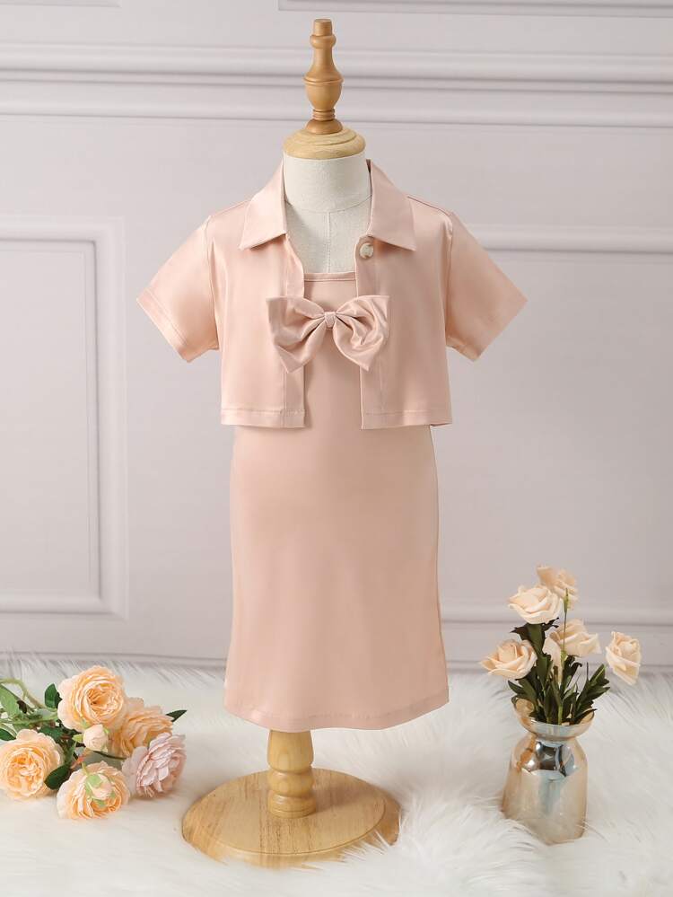 Kleinkind Mädchen Cami Kleid & Bluse mit Knopf