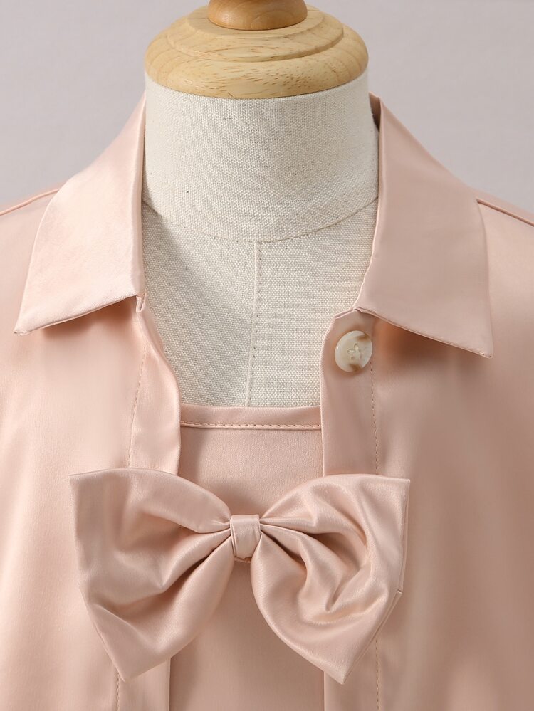 Kleinkind Mädchen Cami Kleid & Bluse mit Knopf