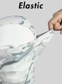 Musion 1个透气网眼拉法帽面罩，男女通用全脸滑雪面罩，带帽摩托车面罩，适合寒冷天气跑步 - 深灰色 - 查看 5