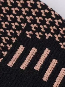 2pcs Striped Pattern Wrist Bracers - Black - View 5