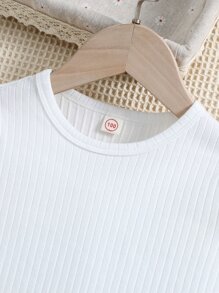 Niñas Pantalones con camiseta tejido de canalé - Multicolor - Ver 3