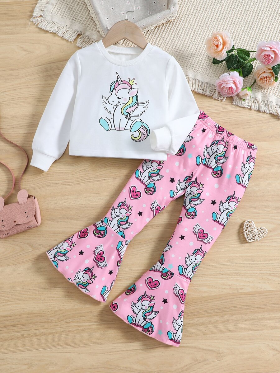 Bộ thời trang bé gái Xù Hoạt hình Giải trí - Nhiều màu - Xem 1