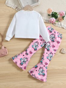 Bộ thời trang bé gái Xù Hoạt hình Giải trí - Nhiều màu - Xem 2