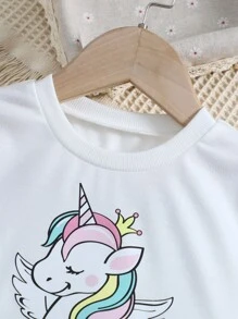 Bộ thời trang bé gái Xù Hoạt hình Giải trí - Nhiều màu - Xem 4