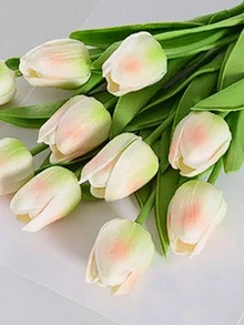 1pc Simulation Tulip, Simulation Flower, Fake Flower, Wedding Decor - Pink - View 3