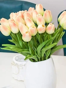 1pc Simulation Tulip, Simulation Flower, Fake Flower, Wedding Decor - Pink - View 4