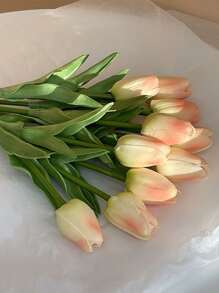 1pc Simulation Tulip, Simulation Flower, Fake Flower, Wedding Decor - Pink - View 5