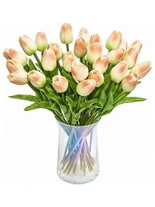 1pc Simulation Tulip, Simulation Flower, Fake Flower, Wedding Decor - Pink - View 6