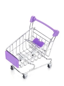 1入組迷你購物車造型裝飾工藝品家居創意鐵藝裝飾品 - 彩色 - 查看 3