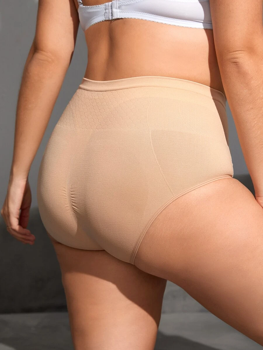 Plus Scrunch Butt Panty - Apricot - View 1