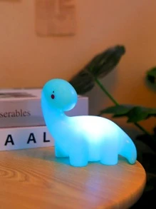 1 pieza Luz nocturna de diseño mini en forma de Dragón con cuello de serpiente, animal lindo o lámpara en forma de dinosaurio, de mesa en amarillo/blanco/azul/rosa. Gran sorpresa para regalo de cumpleaños, lámpara de cabecera de decoración para escritorio. El mejor regalo para amigos, padres, abuelos, novio, novia. - Blanco - Ver 6