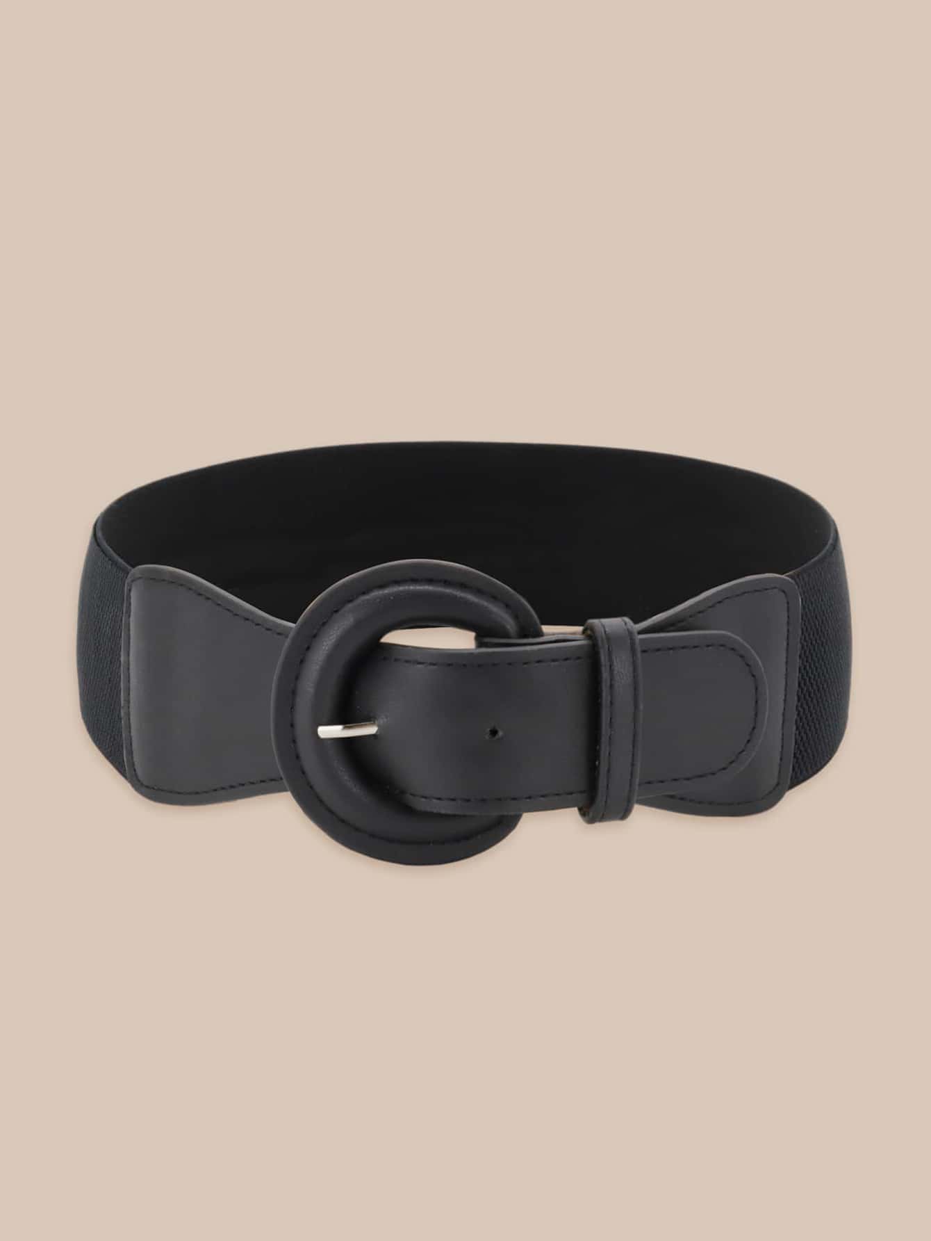 Black Wide Belt - Black - View 1