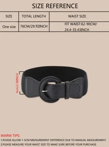 Black Wide Belt - Black - View 5