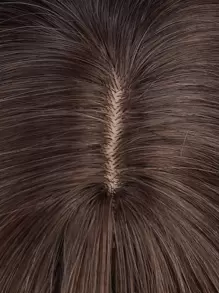 HAIRCUBE 20 Inch Long Ombre Brown Blond And Pink  Wigs With Bangs, Long Natural Curly Layered Synthetic Hair For Women Synthetic Heat-Resistant Wig For Daily And Party. - Multicolor - View 7