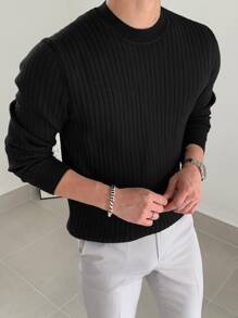 DAZY Men Ribbed Knit Jumper