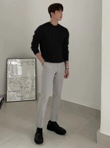 DAZY Men Ribbed Knit Jumper