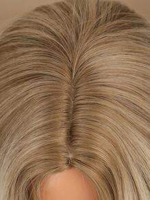 HAIRCUBE 24'' Long Ombre Brown Blond Wavy Multi-Color Synthetic Wigs For Women Heat Resistant Natural Middle Part Wigs For Party Daily Use - Ombre - View 6