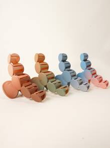 6 cái Vuốt tóc trang trí hình tròn ombre - Nhiều màu - Xem 4