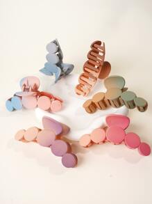 6 cái Vuốt tóc trang trí hình tròn ombre - Nhiều màu - Xem 5