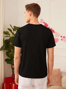 Manfinity Men Slogan Graphic Tee - Black - View 2