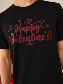 Manfinity Men Slogan Graphic Tee - Black - View 3