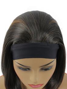 Short Straight Synthetic Wig With Headband - Multicolor - View 5