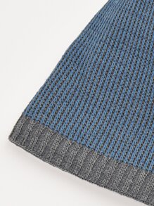 1pc Contrast Trim Sports Hat - Blue - View 4