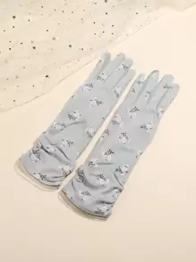 Floral Pattern Gloves