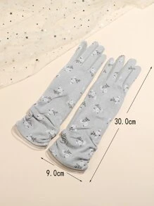 Floral Pattern Gloves