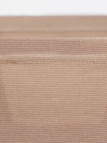 SHEIN BAE Falda unicolor con abertura bajo con fruncido - Caqui - Ver 8