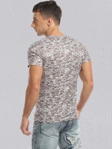 NITAGUT Men Marled Knit Tee - Multicolor - View 2