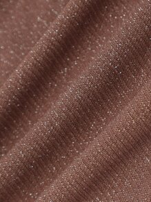 SHEIN BAE High Waist Flare Leg Trousers - Brown - View 6