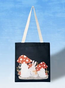 AKIKODRAWS Mushroom Pattern Shopper Bag - Multicolor - View 1